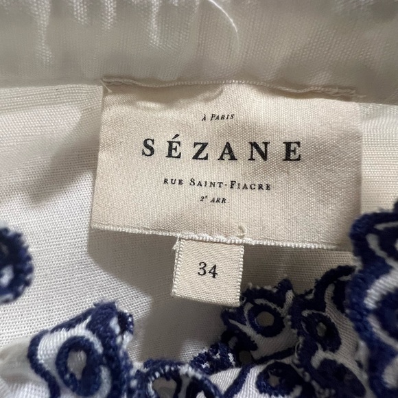 Sezane Dalhia Blouse Écru. - Size 34/2/XS - Picture 9 of 10